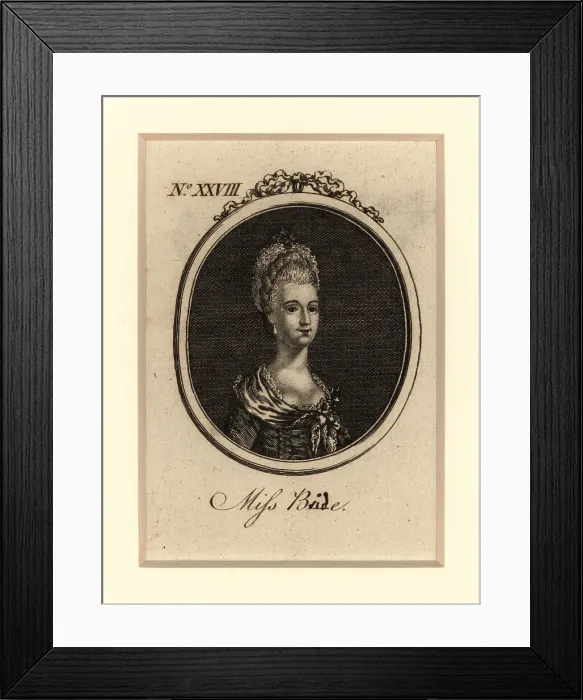 Framed Print : Miss Elizabeth Bride, English actress and dancer. died 1826 Framed Print : Miss Elizabeth Bride, English actress and dancer. died 1826