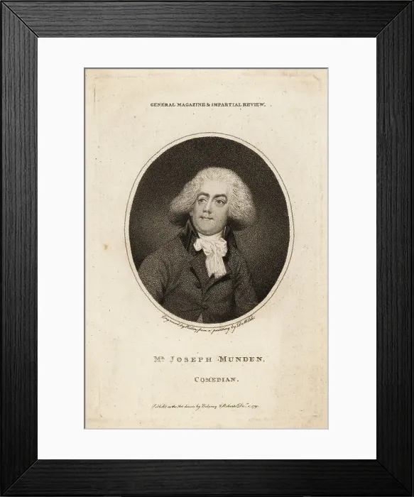 Framed Print : Joseph Shepherd Munden (1758-1832), English comedian, actor Framed Print : Joseph Shepherd Munden (1758-1832), English comedian, actor