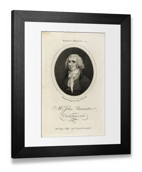 Framed Print : Mr. John Bannister, English actor, comedian and theatre manager Framed Print : Mr. John Bannister, English actor, comedian and theatre manager