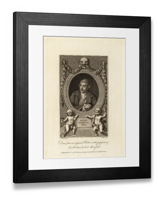 Framed Print : David Garrick (1717-1779), English actor, playwright, theatre ma Framed Print : David Garrick (1717-1779), English actor, playwright, theatre ma