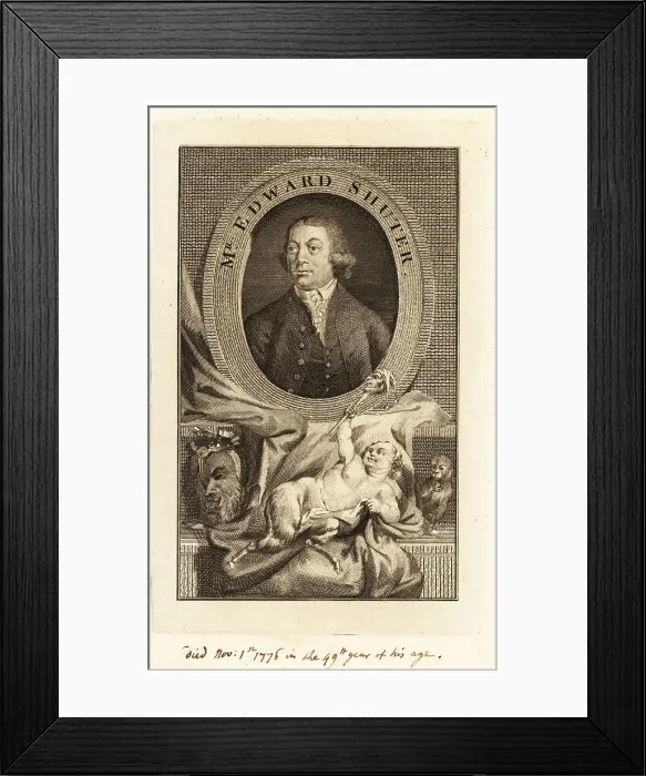 Framed Print : Mr. Edward Shuter, 18th century English stage actor Framed Print : Mr. Edward Shuter, 18th century English stage actor