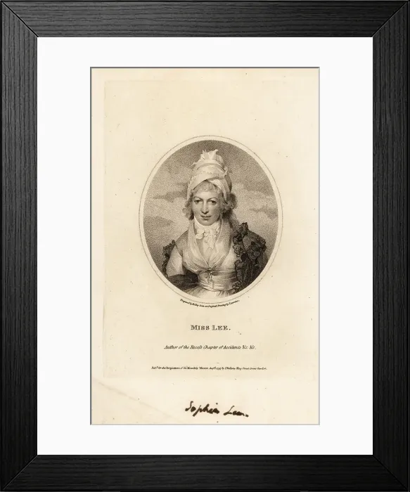 Framed Print : Miss Sophia Lee (1750-1824), English dramatist and author Framed Print : Miss Sophia Lee (1750-1824), English dramatist and author
