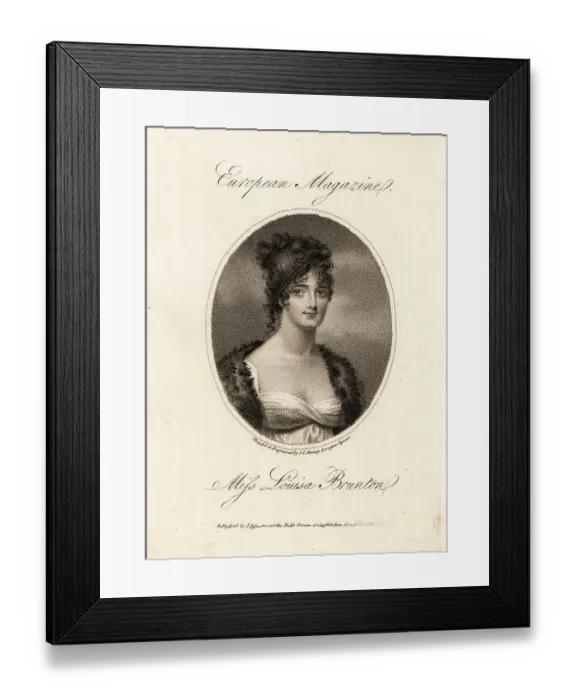 Framed Print : Louisa Brunton, English actress who performed at Covent Garden Framed Print : Louisa Brunton, English actress who performed at Covent Garden
