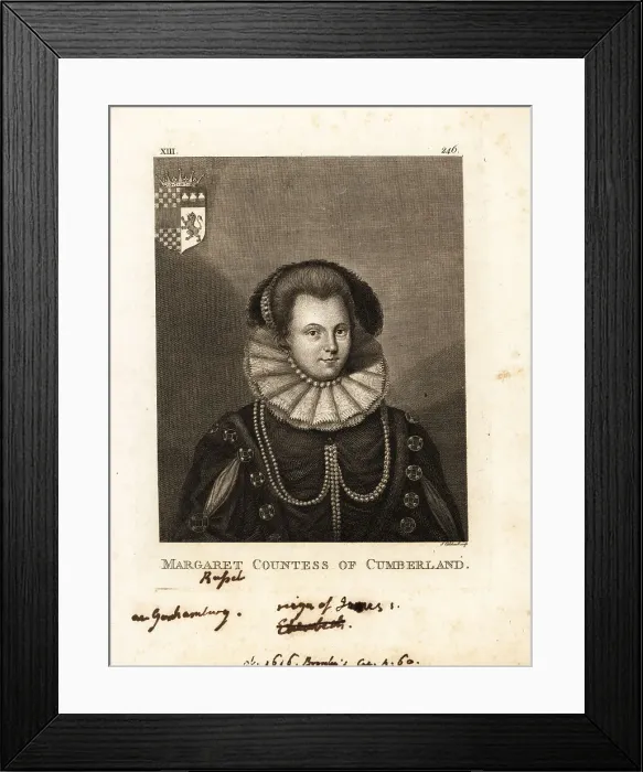 Framed Print : Margaret Clifford, Countess of Cumberland Framed Print : Margaret Clifford, Countess of Cumberland