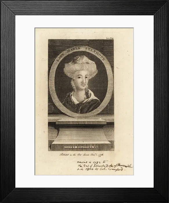 Framed Print : Lady Anna-Maria Stanhope, daughter of William Stanhope, Earl of Framed Print : Lady Anna-Maria Stanhope, daughter of William Stanhope, Earl of