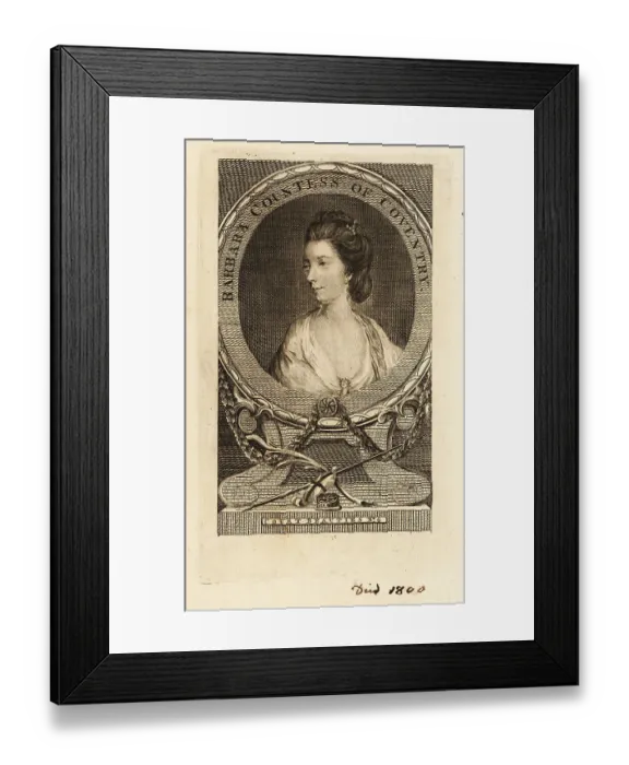 Framed Print : Barbara St. John Bletsoe, Countess of Coventry, died 1804 Framed Print : Barbara St. John Bletsoe, Countess of Coventry, died 1804