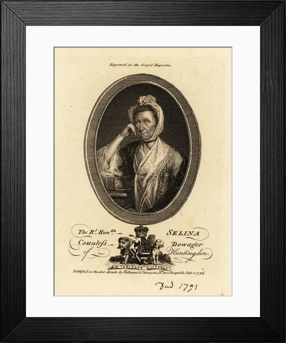 Framed Print : Selina Hastings, Countess Dowager of Huntingdon, English religio Framed Print : Selina Hastings, Countess Dowager of Huntingdon, English religio