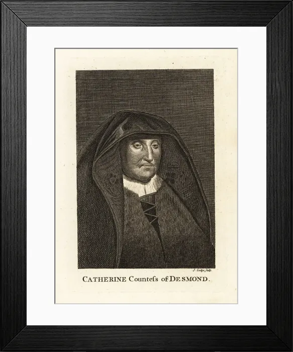 Framed Print : Katherine FitzGerald, wife of Thomas FitzGerald, 11th Earl of De Framed Print : Katherine FitzGerald, wife of Thomas FitzGerald, 11th Earl of De