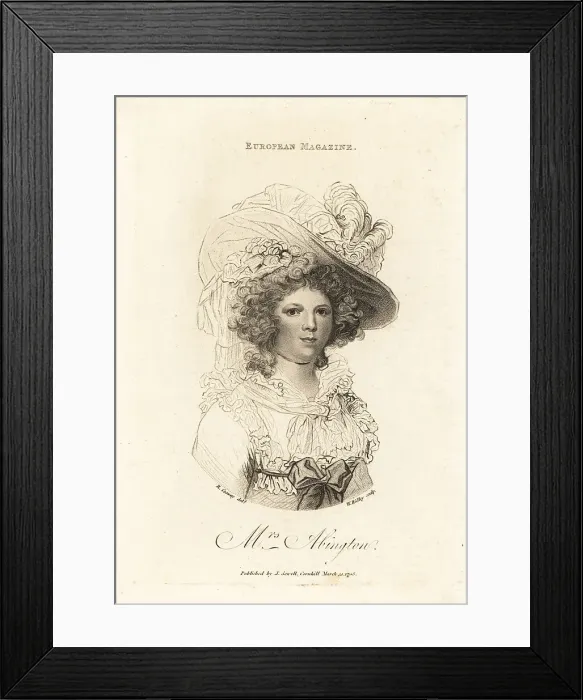 Framed Print : Mrs. Frances Abington, English actress and fashion leader Framed Print : Mrs. Frances Abington, English actress and fashion leader
