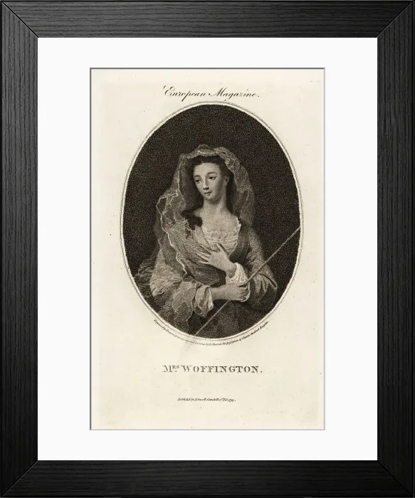 Framed Print : Margaret Peg Woffington, Irish actress and singer Framed Print : Margaret Peg Woffington, Irish actress and singer