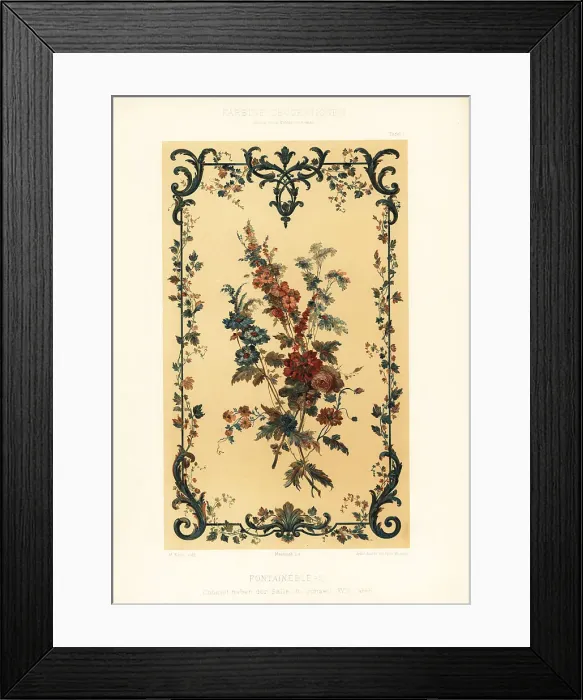Framed Print : 18th century mural, Palace of Fontainebleau Framed Print : 18th century mural, Palace of Fontainebleau