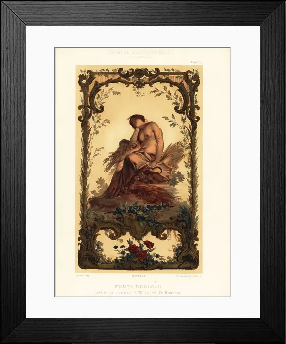 Framed Print : Ceiling panel in the Palace of Fontainebleau, 18th century Framed Print : Ceiling panel in the Palace of Fontainebleau, 18th century