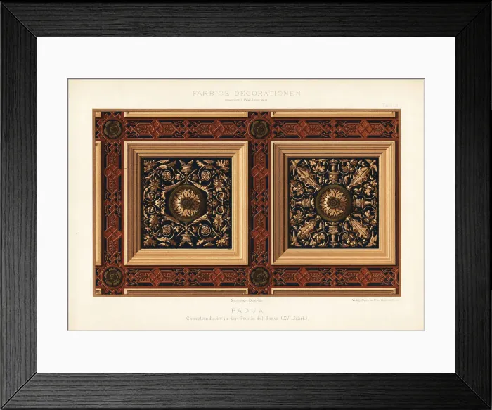 Framed Print : Coffered ceiling in the Scuola del Santo, Padua, 16th century Framed Print : Coffered ceiling in the Scuola del Santo, Padua, 16th century