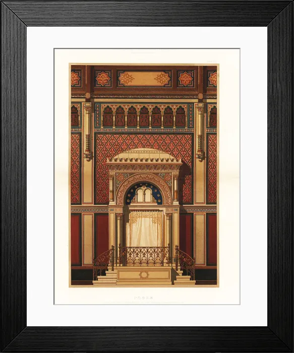 Framed Print : Interior of the synagogue in Dominicanerstrasse, Poznan, 1884 Framed Print : Interior of the synagogue in Dominicanerstrasse, Poznan, 1884