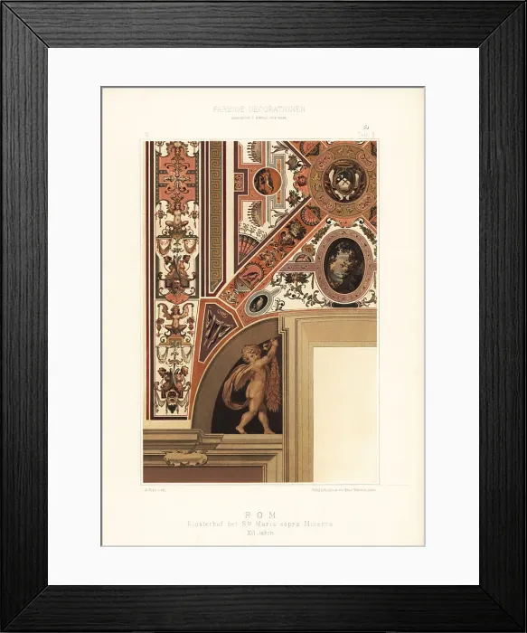 Framed Print : Monastery courtyard in Saint Mary above Minerva, 16th century Framed Print : Monastery courtyard in Saint Mary above Minerva, 16th century