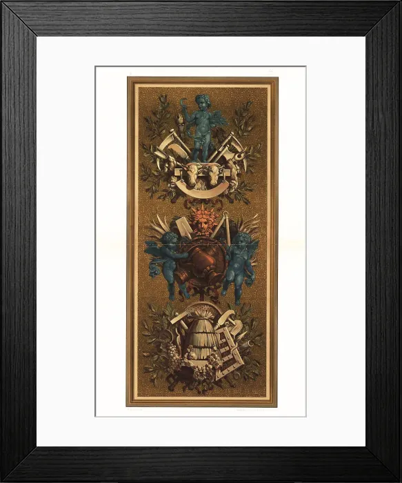 Framed Print : Rococo wall panels in the Louvre, Paris, 17th century Framed Print : Rococo wall panels in the Louvre, Paris, 17th century