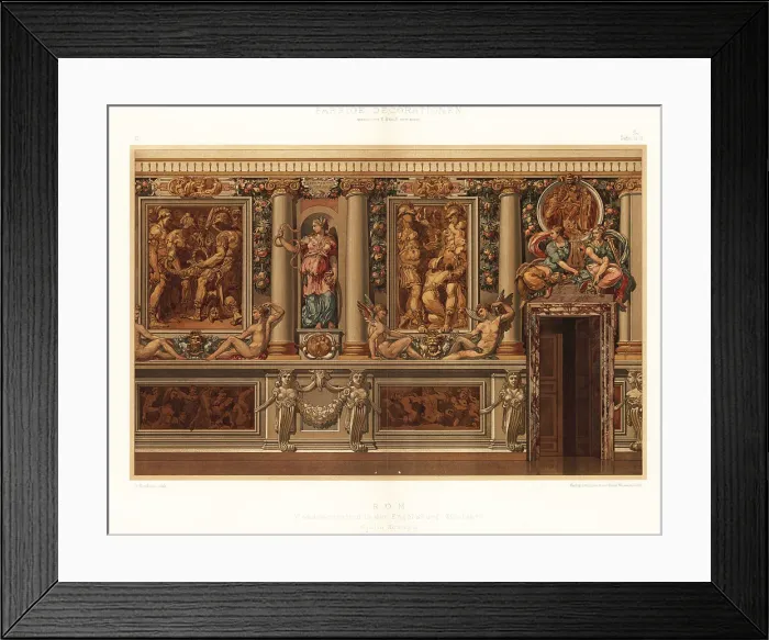 Framed Print : Wall paintings in the Mausoleum of Hadrian, Rome, 16th century Framed Print : Wall paintings in the Mausoleum of Hadrian, Rome, 16th century
