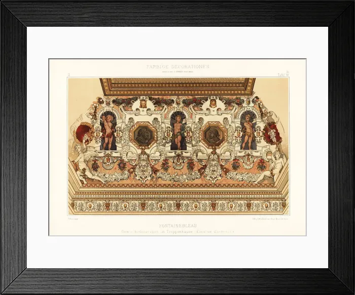 Framed Print : Stairwell of the Escalier d'honneur, Palace of Fontainebleau Framed Print : Stairwell of the Escalier d'honneur, Palace of Fontainebleau