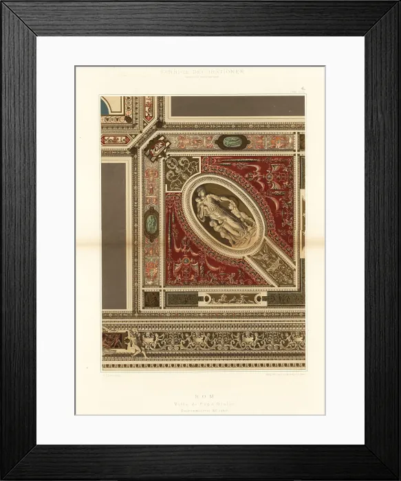 Framed Print : Painted ceiling in the Villa Giulia, Rome, 16th century Framed Print : Painted ceiling in the Villa Giulia, Rome, 16th century