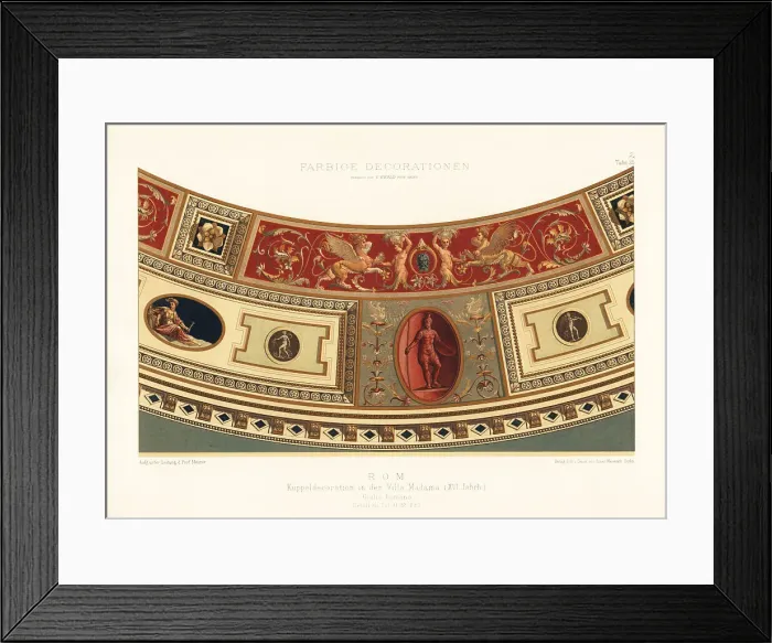 Framed Print : Dome in the Villa Madama, Rome, 16th century Framed Print : Dome in the Villa Madama, Rome, 16th century