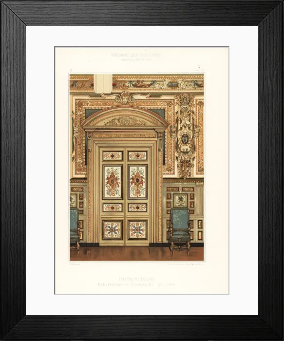 Framed Print : Birth room of King Louis XIII at Fontainebleau, 16th century Framed Print : Birth room of King Louis XIII at Fontainebleau, 16th century