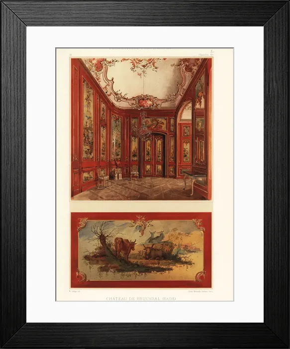 Framed Print : Interior of the Schloss Bruchsal, 18th century Framed Print : Interior of the Schloss Bruchsal, 18th century