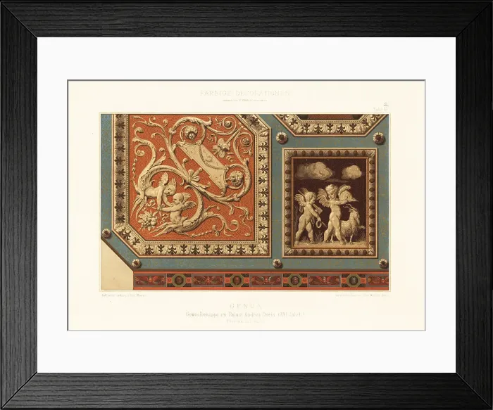 Framed Print : Vaulted ceiling in the Palazzo Andrea Doria, Genoa, 16th century Framed Print : Vaulted ceiling in the Palazzo Andrea Doria, Genoa, 16th century