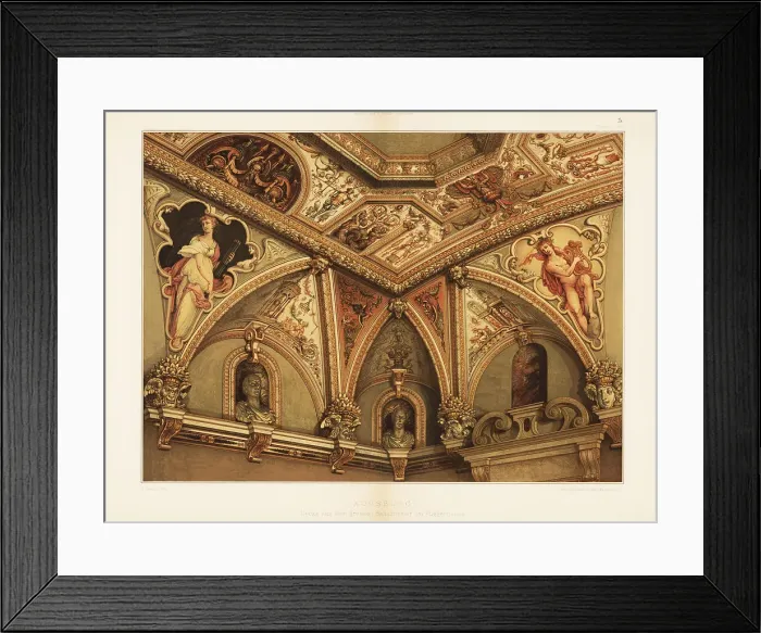 Framed Print : Ceiling in Fugger Houses, Augsburg, 17th century Framed Print : Ceiling in Fugger Houses, Augsburg, 17th century