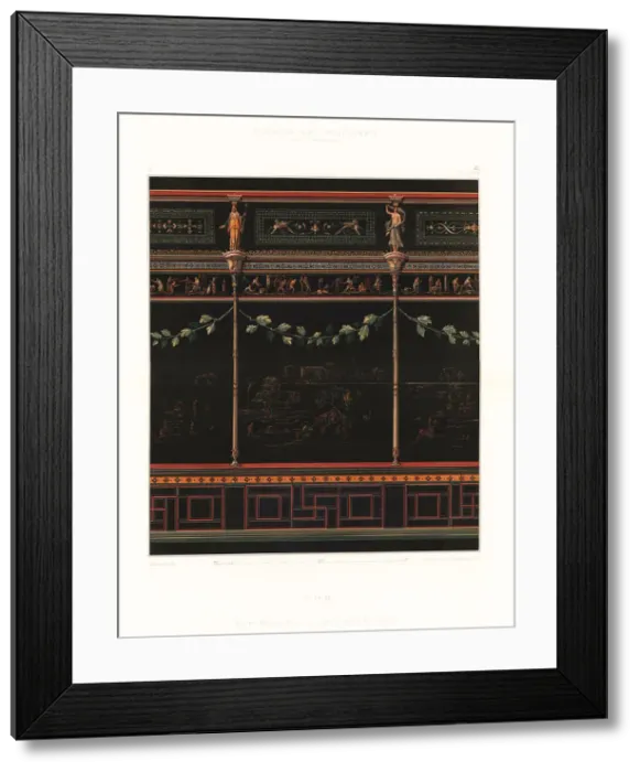 Framed Print : Ancient wall painting from the early imperial era, Rome Framed Print : Ancient wall painting from the early imperial era, Rome