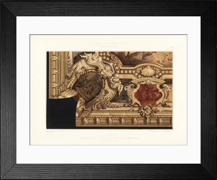 Framed Print : Ceiling in the former Palais Creutz, Berlin, 18th century Framed Print : Ceiling in the former Palais Creutz, Berlin, 18th century