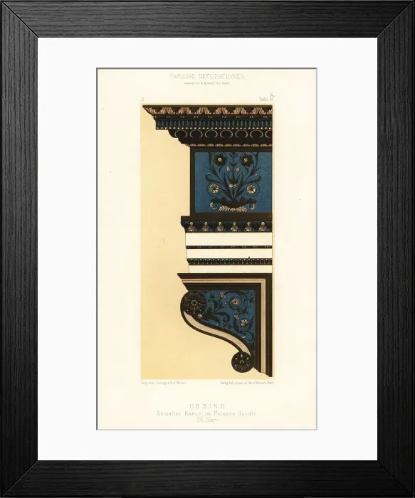 Framed Print : Painted fireplace in the Ducal Palace, Urbino, Italy, 16th centu Framed Print : Painted fireplace in the Ducal Palace, Urbino, Italy, 16th centu