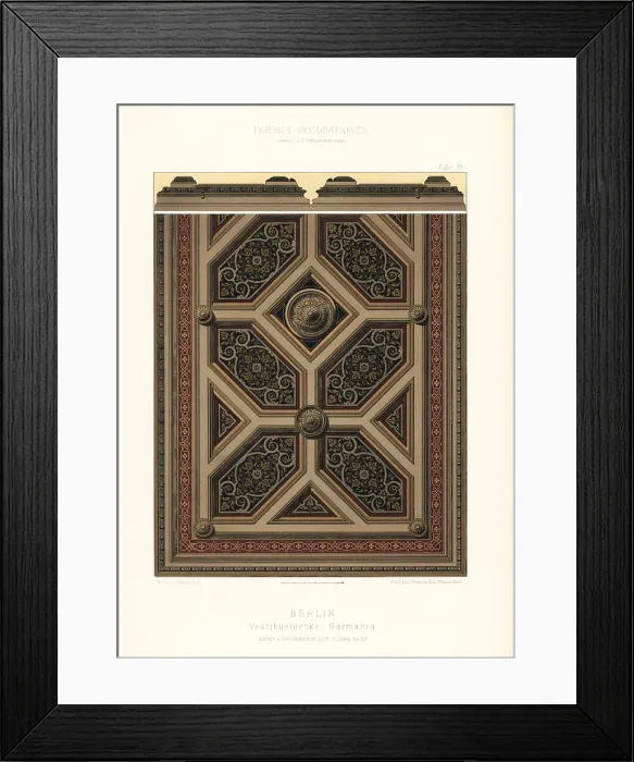 Framed Print : Ceiiling of the Vestibule in the Germania, Berlin Framed Print : Ceiiling of the Vestibule in the Germania, Berlin