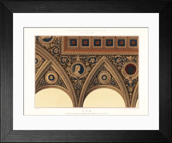 Framed Print : Decorated vault, Monastery of the Penitenzieri, 16th century