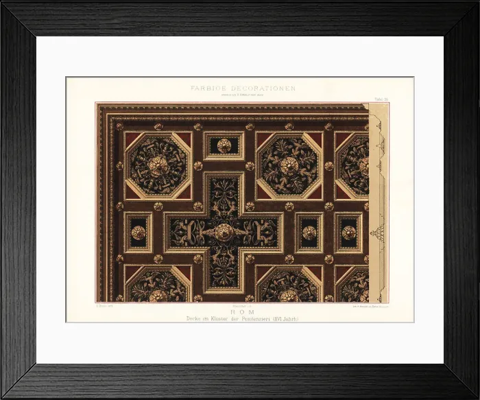 Framed Print : Baroque ceiling, Monastery of the Penitenzieri, 16th century Framed Print : Baroque ceiling, Monastery of the Penitenzieri, 16th century