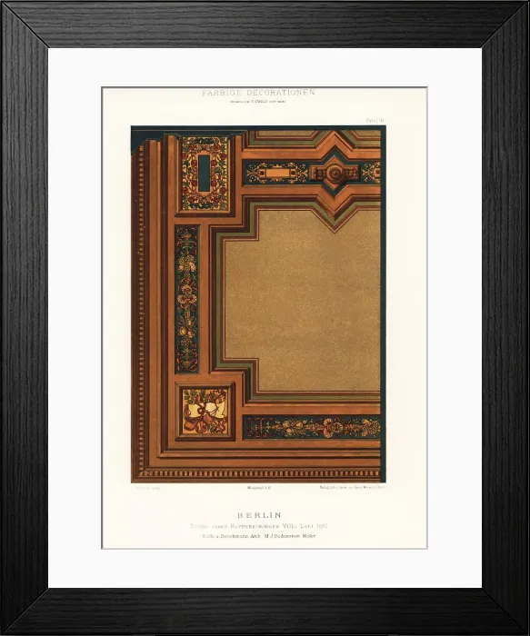 Framed Print : Ceiling of a gentlemen's room in the Lent House, Berlin, 1882 Framed Print : Ceiling of a gentlemen's room in the Lent House, Berlin, 1882
