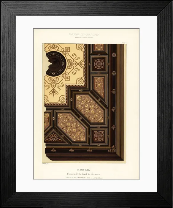 Framed Print : Ceiling in the billiard hall of Germania, Berlin Framed Print : Ceiling in the billiard hall of Germania, Berlin