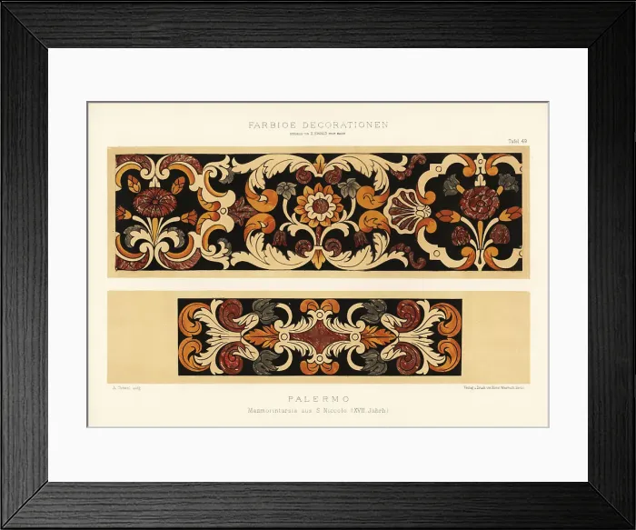 Framed Print : Marble inlay, church of Saint Nicolas, Palermo, 17th century Framed Print : Marble inlay, church of Saint Nicolas, Palermo, 17th century
