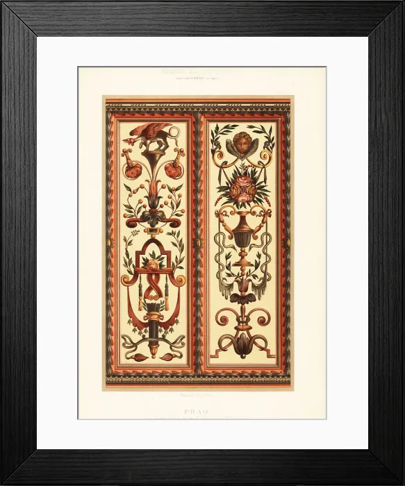 Framed Print : Painted ceiling patterns in the Old Town Hall, Prague, 17th cent Framed Print : Painted ceiling patterns in the Old Town Hall, Prague, 17th cent