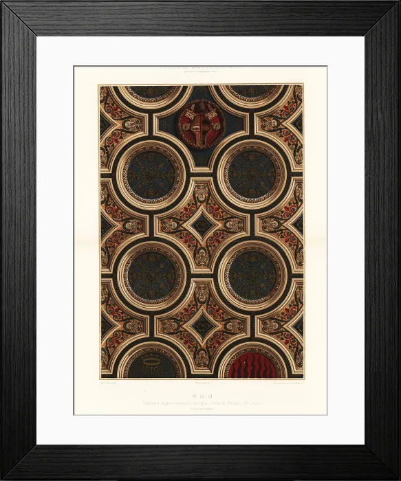 Framed Print : Ceiling fresco by Pinturicchio in the Vatican, 15th century Framed Print : Ceiling fresco by Pinturicchio in the Vatican, 15th century