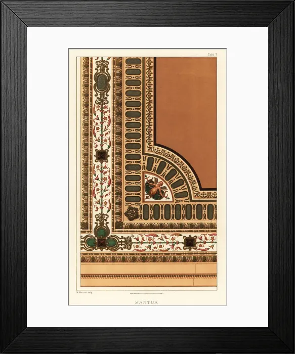 Framed Print : Corner of a painted ceiling in the Ducal Palace, Mantua, 16thC Framed Print : Corner of a painted ceiling in the Ducal Palace, Mantua, 16thC