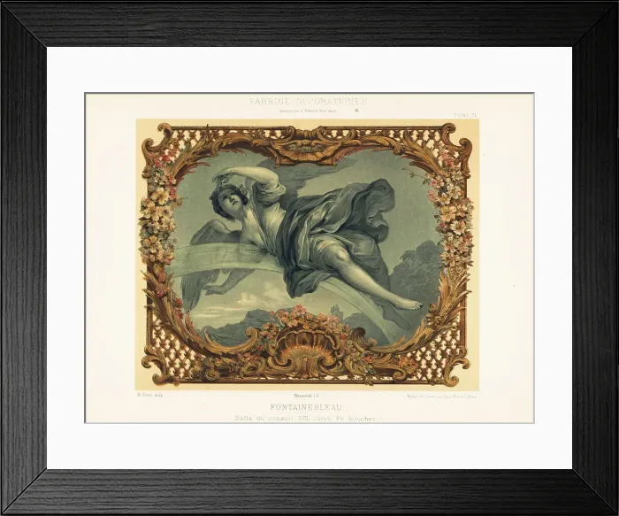Framed Print : Ceiling panel in the Palace of Fontainebleau, 18th century Framed Print : Ceiling panel in the Palace of Fontainebleau, 18th century