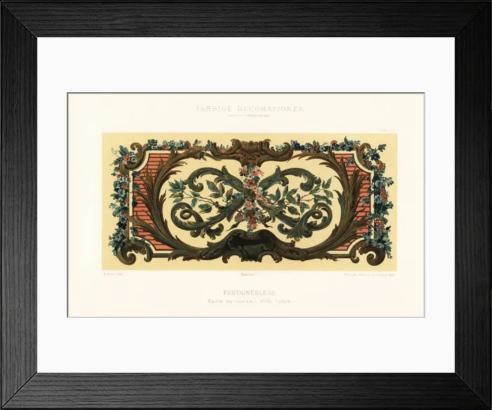 Framed Print : Painted ceiling panel in the Palace of Fontainebleau, 18th centu Framed Print : Painted ceiling panel in the Palace of Fontainebleau, 18th centu