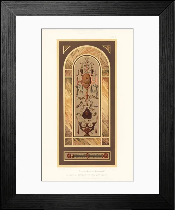 Framed Print : Wall panel in Trausnitz Castle, Landshut, Germany, 16th century Framed Print : Wall panel in Trausnitz Castle, Landshut, Germany, 16th century