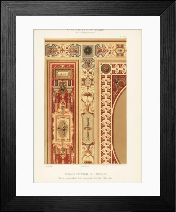 Framed Print : Ceiling painting, Trausnitz Castle, Germany, 16th century Framed Print : Ceiling painting, Trausnitz Castle, Germany, 16th century