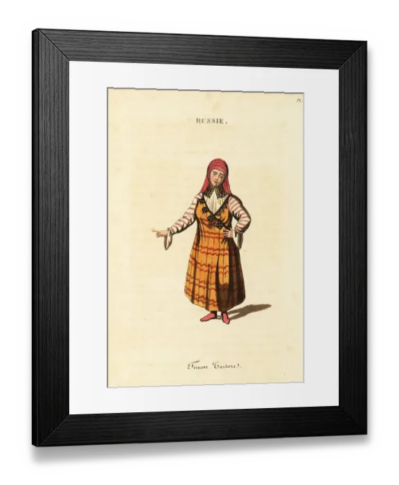 Framed Print : Mestscherakian Tatar woman, 18th century Framed Print : Mestscherakian Tatar woman, 18th century