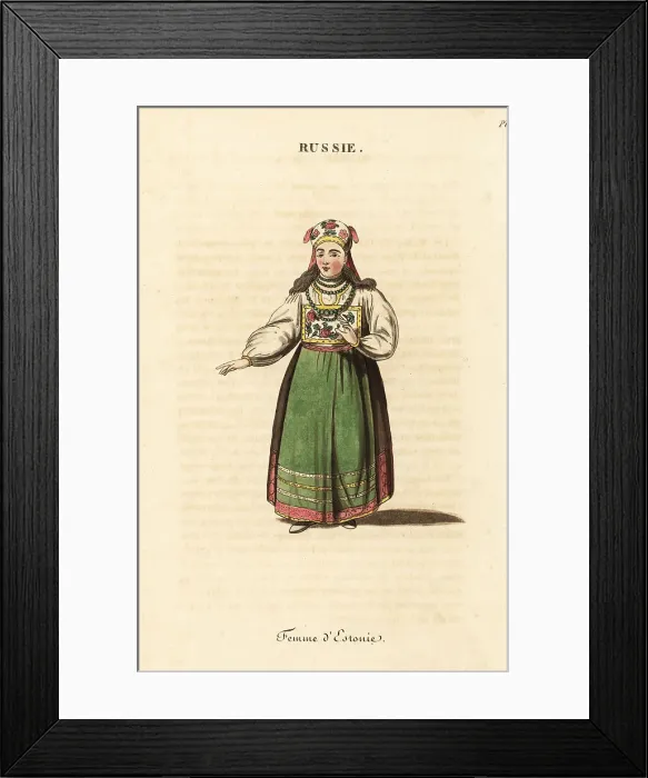Framed Print : Married woman of Estonia, 18th century Framed Print : Married woman of Estonia, 18th century