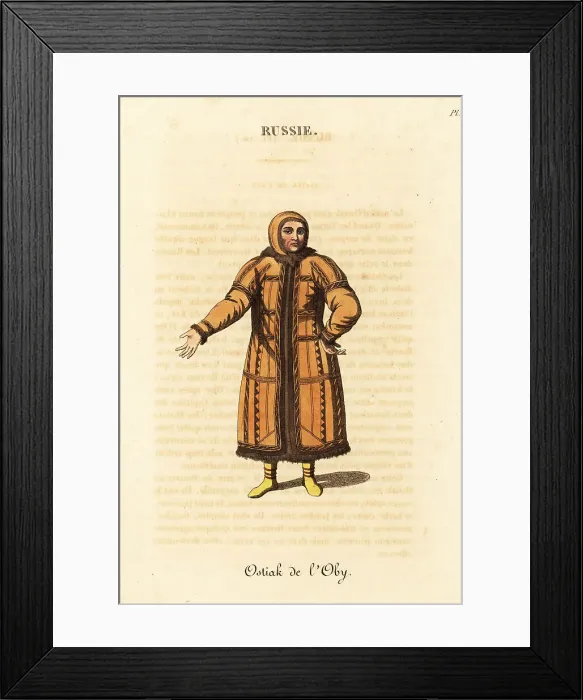 Framed Print : Man of the Khanty or Ket people, Siberia, 18th century Framed Print : Man of the Khanty or Ket people, Siberia, 18th century