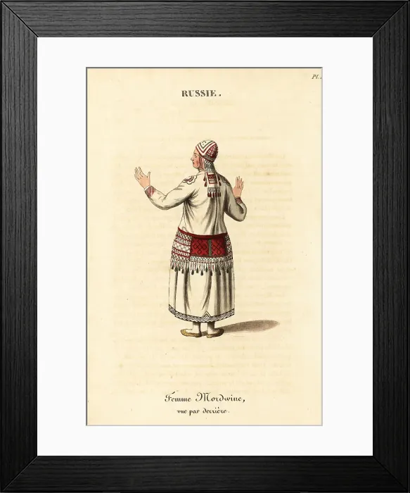 Framed Print : Woman of the Erzya Mordvins, 18th century Framed Print : Woman of the Erzya Mordvins, 18th century