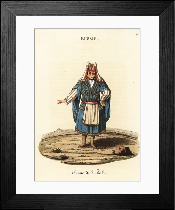 Framed Print : Udmurt woman, 18th century Framed Print : Udmurt woman, 18th century