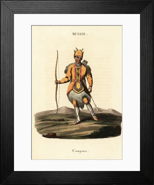 Framed Print : Man of the nomadic Evenki people, 18th century Framed Print : Man of the nomadic Evenki people, 18th century